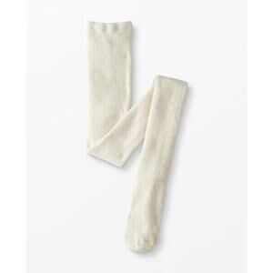 Hanna Andersson Bright Basics Oat Heather Ribbed Footed Tights Size 110 (US 5)